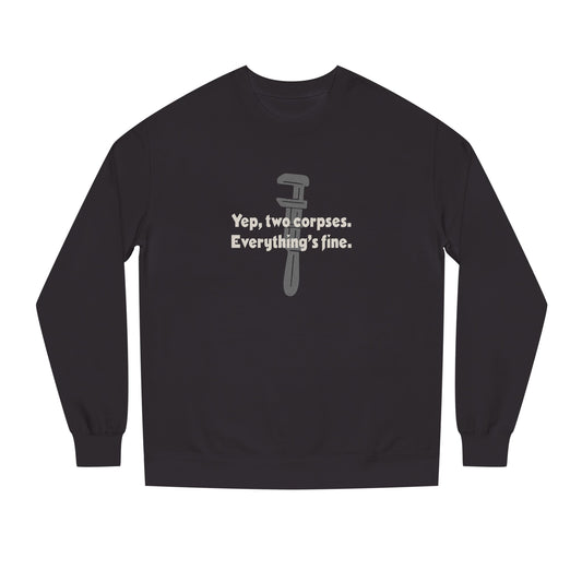 Yep, Two Corpses. Everything’s Fine — Clue Retro Sweatshirt (Dark)