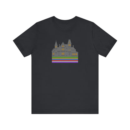 Welcome to Hill House (Off Route 41) — Clue Retro Tee (Dark)