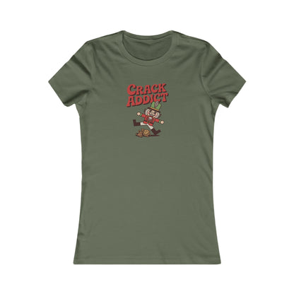 Crack Addict Nutcracker (Unhinged Remix) — Retro Women's Tee (Dark)