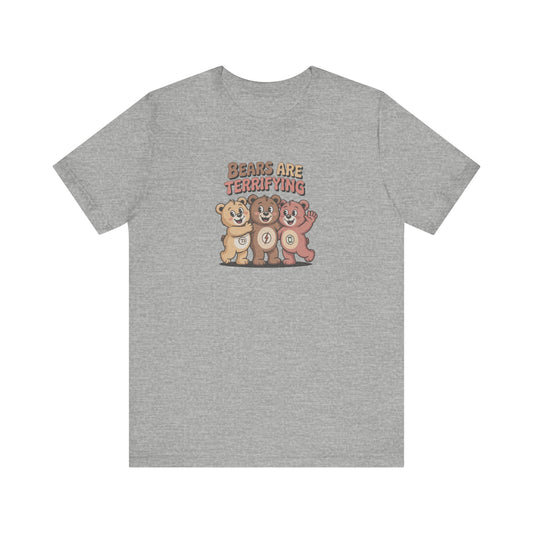 Bears Are Terrifying (Cute Remix) — Retro Tee (Light)