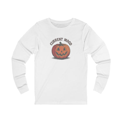 Current Mood (Classic Pumpkin) — Retro Halloween Long Sleeve (Light)