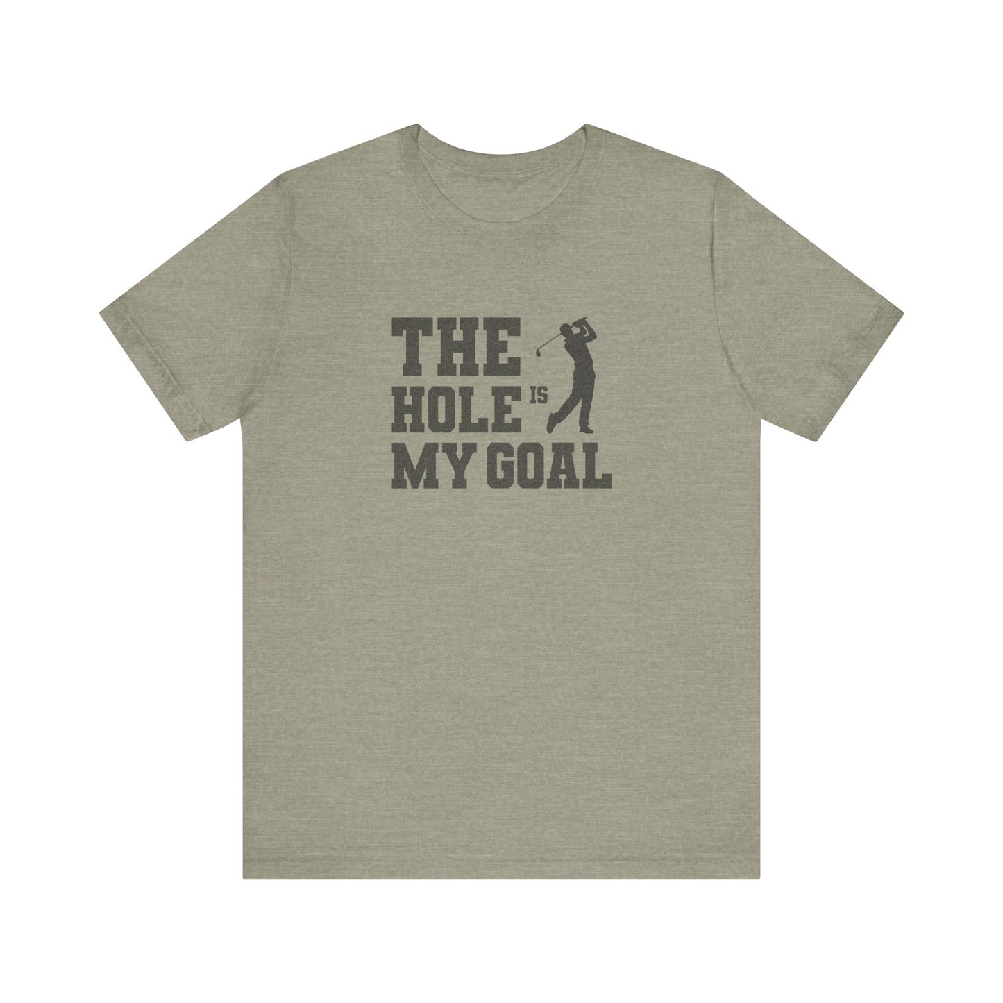The Hole Is My Goal — Golf Silhouette Retro Tee (Light)