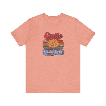 Smile If You’re Not Wearing Underwear — Retro Tee (Light)