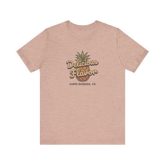 Delicious Flavor — Santa Barbara Pineapple Retro Tee (Light)