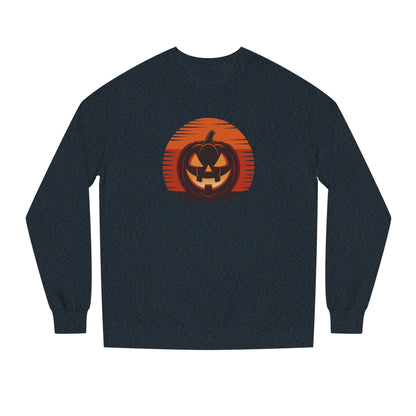 Retro Jack: Sliced Sunset — Halloween Sunset Sweatshirt (Dark)