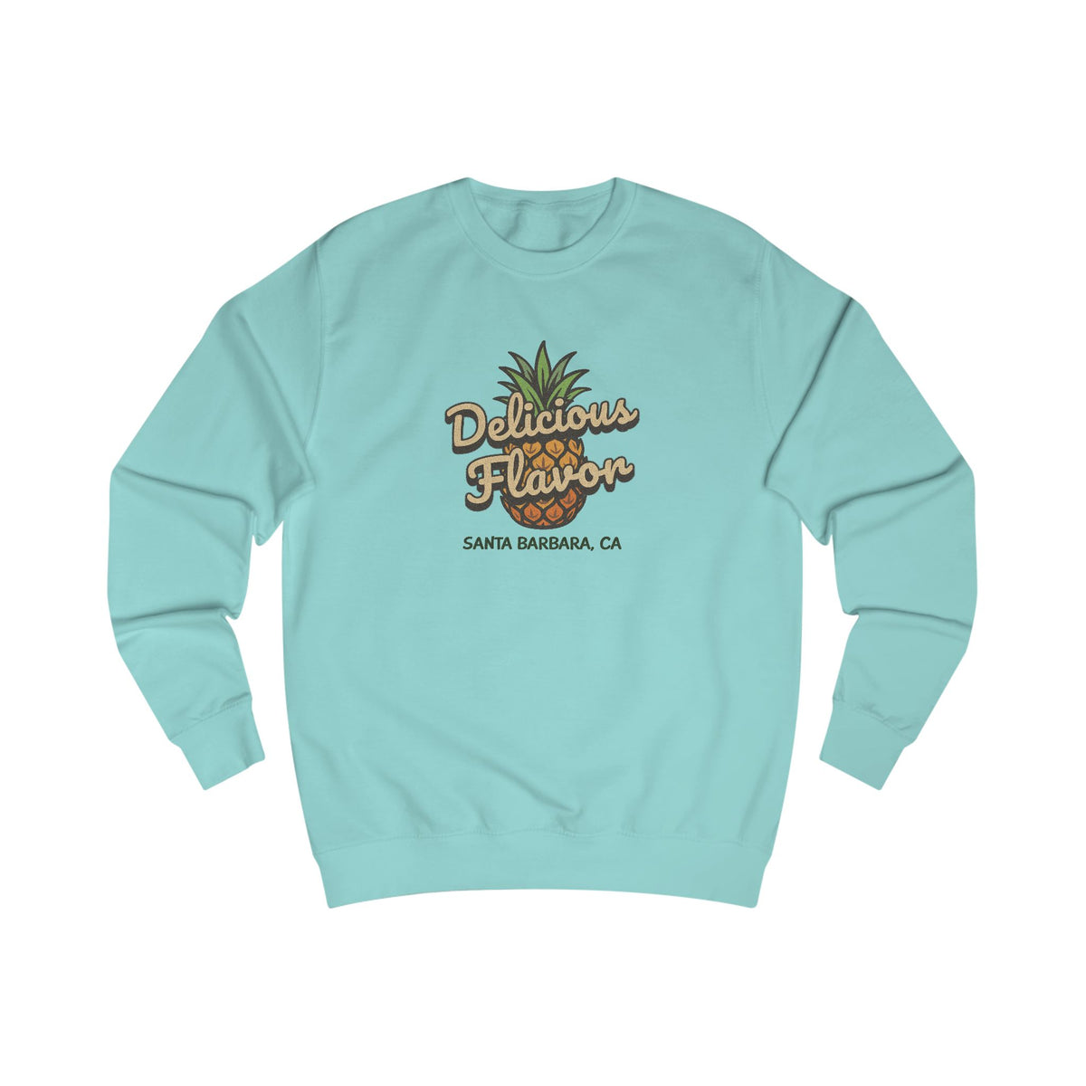 Delicious Flavor — Santa Barbara Pineapple Retro Sweatshirt (Light)