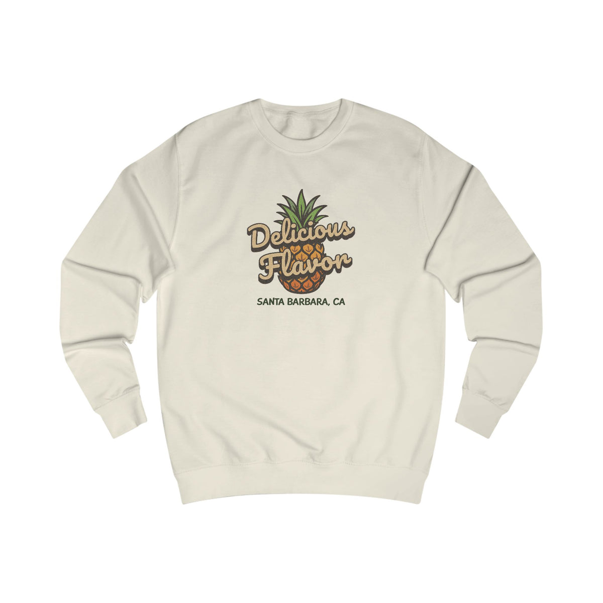 Delicious Flavor — Santa Barbara Pineapple Retro Sweatshirt (Light)