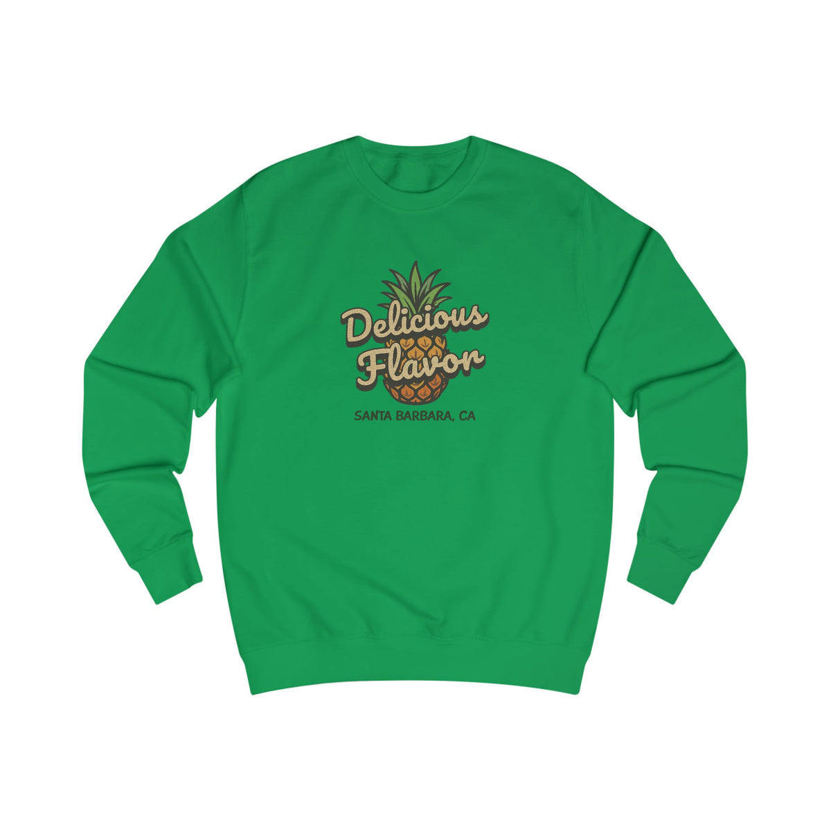 Delicious Flavor — Santa Barbara Pineapple Retro Sweatshirt (Light)