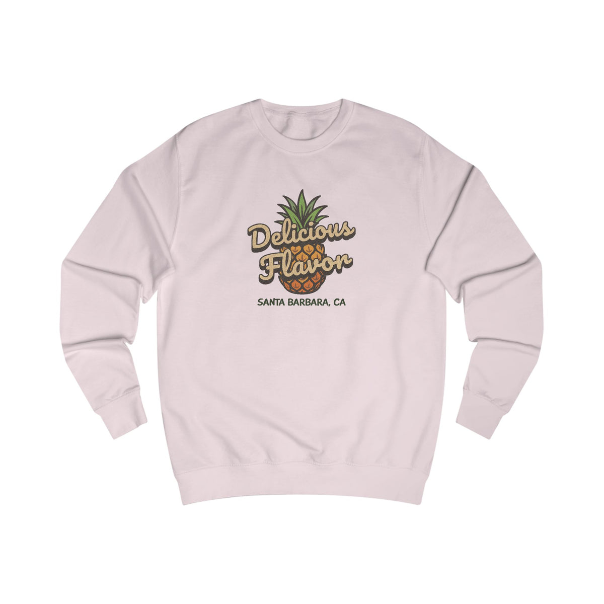 Delicious Flavor — Santa Barbara Pineapple Retro Sweatshirt (Light)