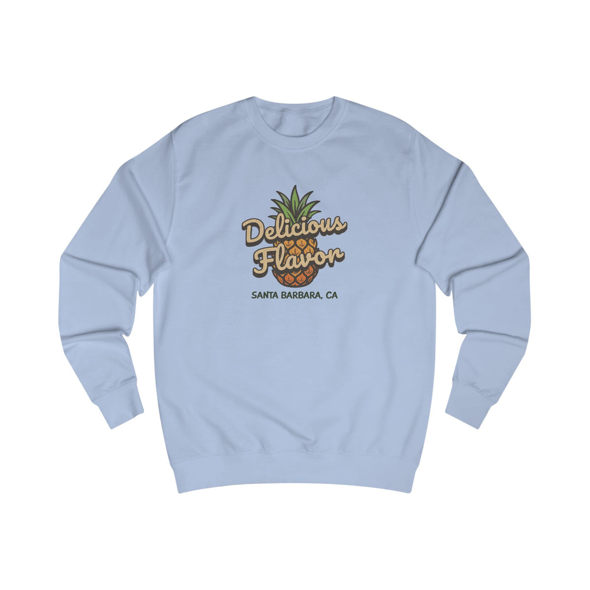 Delicious Flavor — Santa Barbara Pineapple Retro Sweatshirt (Light)