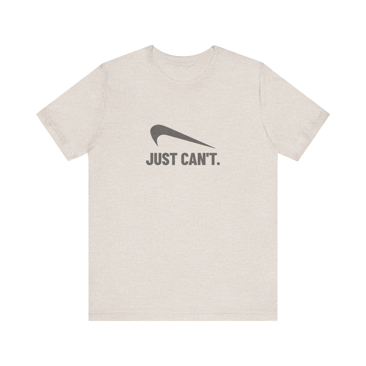 Just Can’t Athletic Parody — Retro Workout Tee (Light)