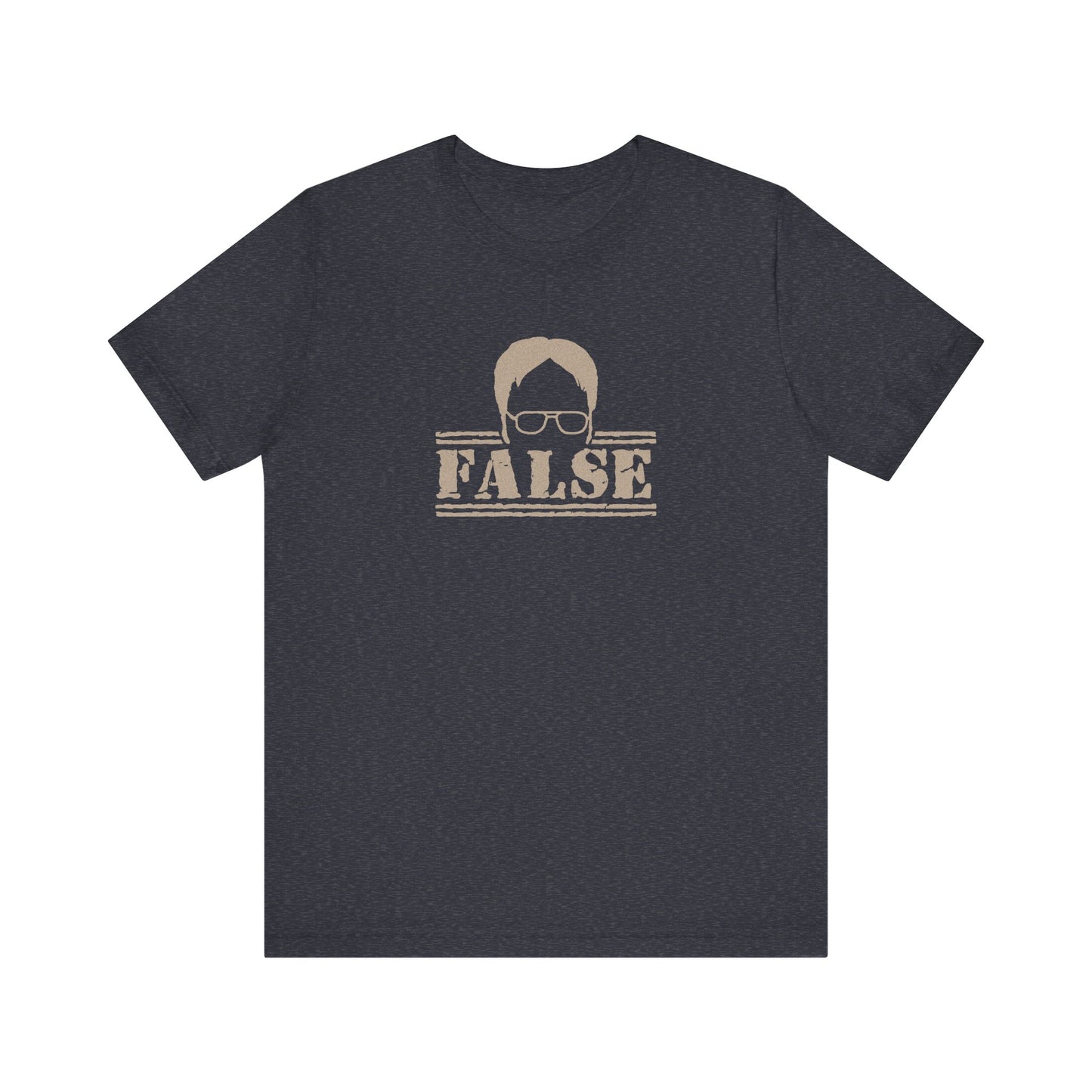Dwight Schrute FALSE —  The Office-Inspired Retro Tee (Dark)