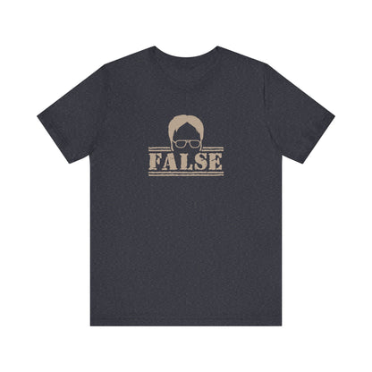 Dwight Schrute FALSE —  The Office-Inspired Retro Tee (Dark)