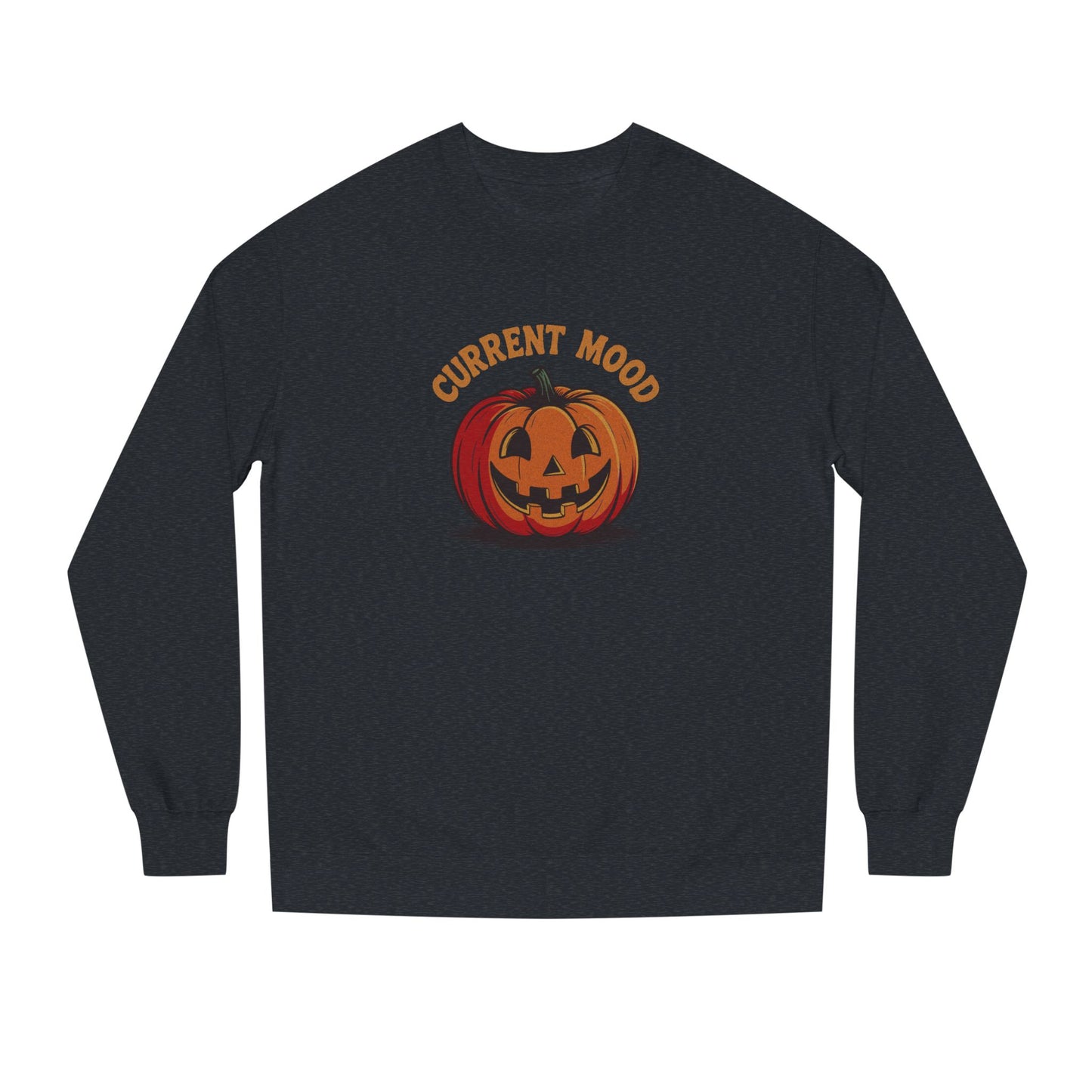Current Mood (Classic Pumpkin) — Retro Halloween Sweatshirt (Dark)