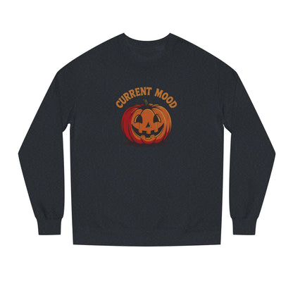Current Mood (Classic Pumpkin) — Retro Halloween Sweatshirt (Dark)