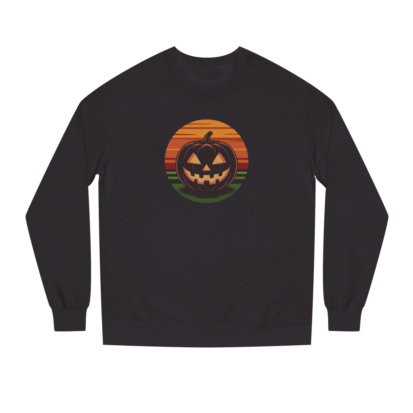 Retro Jack: Glowing Classic — Halloween Sunset Sweatshirt (Dark)