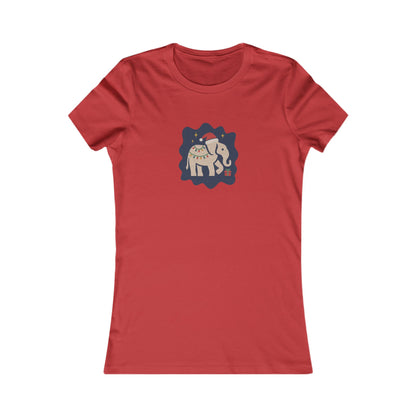 White Elephant Season — Retro Christmas Women's Tee (Light)