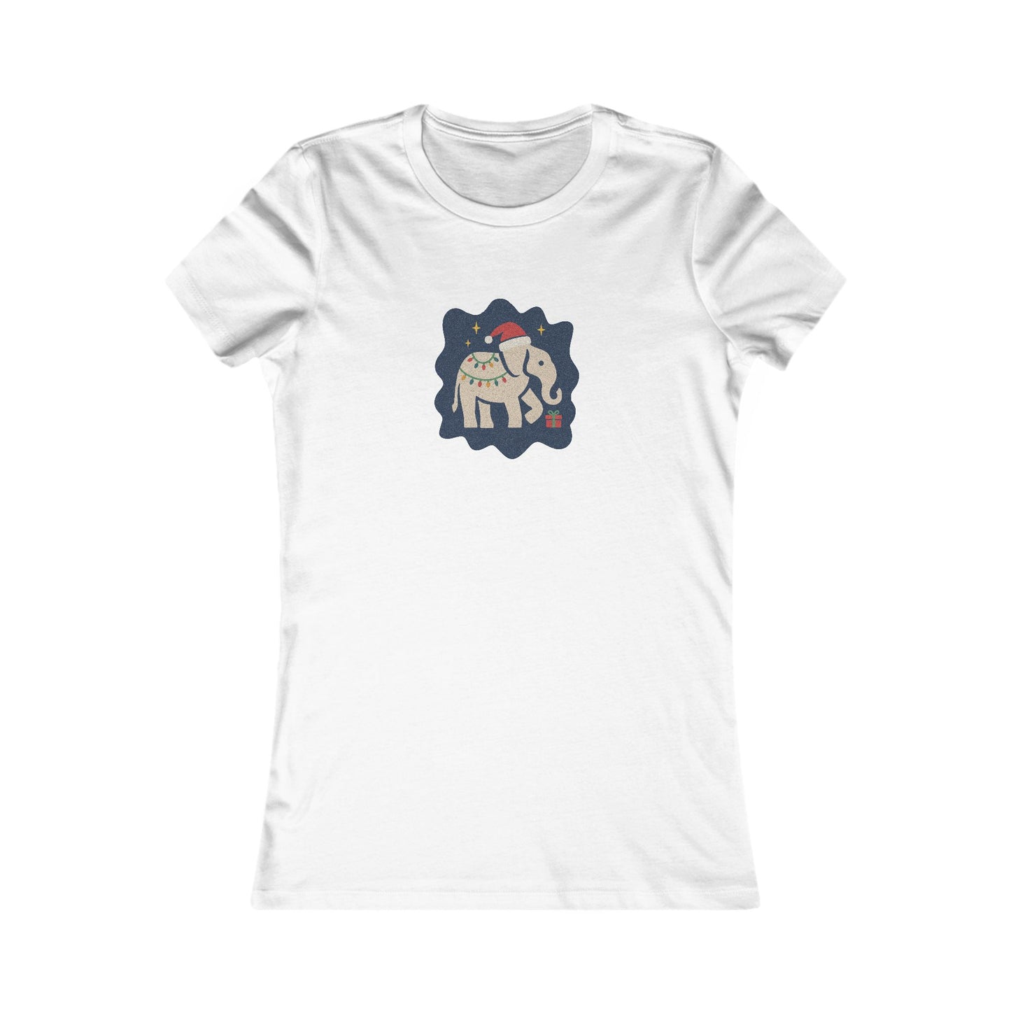 White Elephant Season — Retro Christmas Women's Tee (Light)