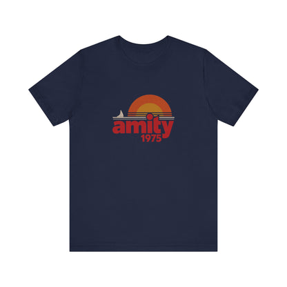 Amity Island 1975 — Jaws-Inspired Retro Tee (Dark)