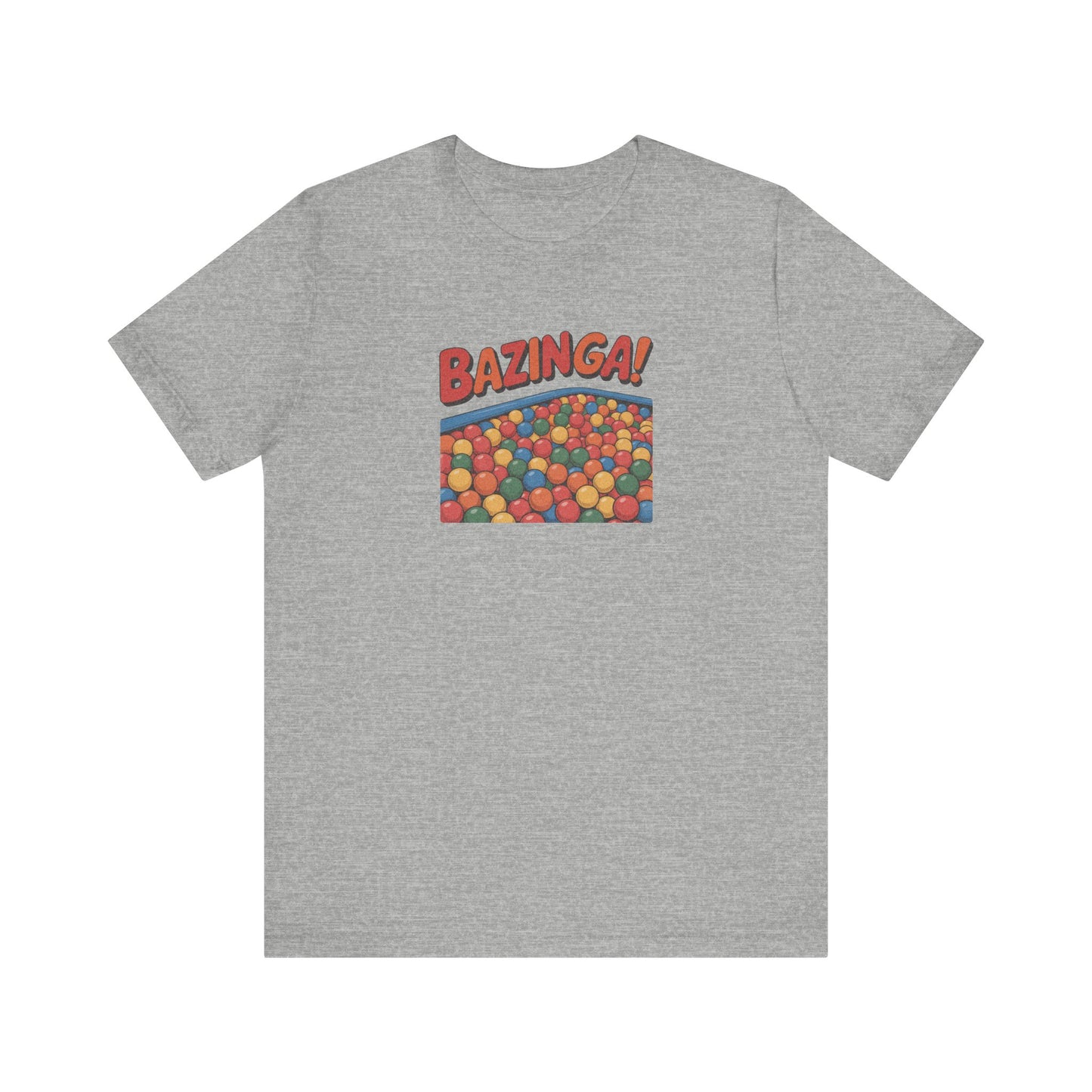Bazinga! Ball Pit — Big Bang Theory Retro Tee (Light)