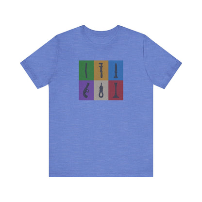 Six Ways Into the Evidence Locker — Clue Retro Tee (Light)