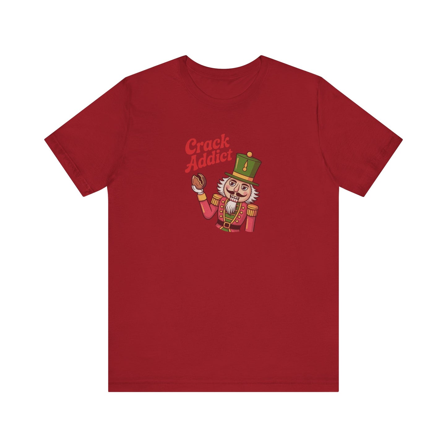 Crack Addict Nutcracker — Vintage Christmas Retro Tee (Dark)