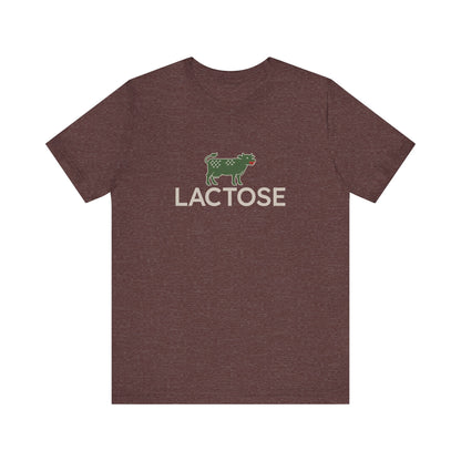 Life is a Beautiful… Typo – LACTOSE Logo Parody Retro Tee (Dark)
