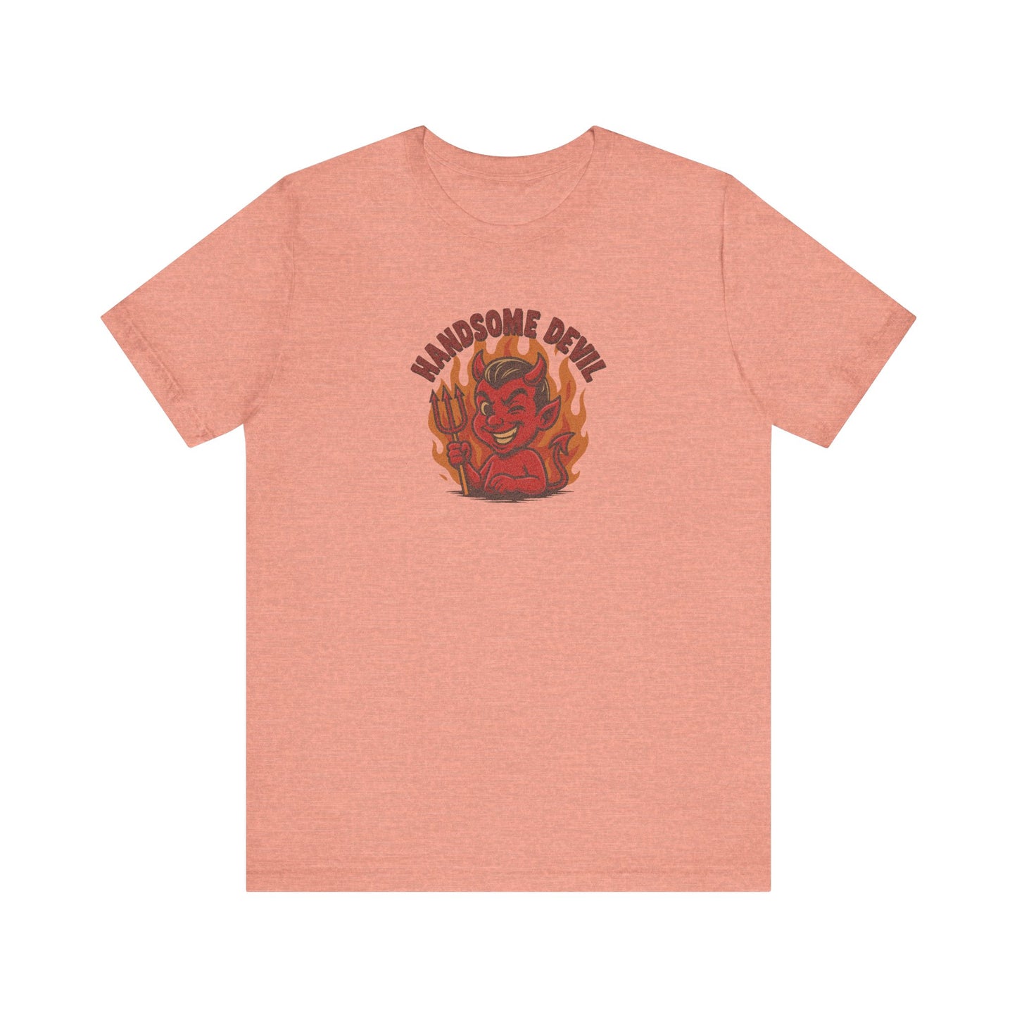 Handsome Devil — Fiery Retro Halloween Tee (Light)