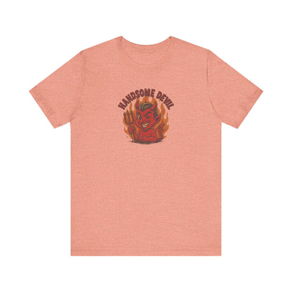 Handsome Devil — Fiery Retro Halloween Tee (Light)