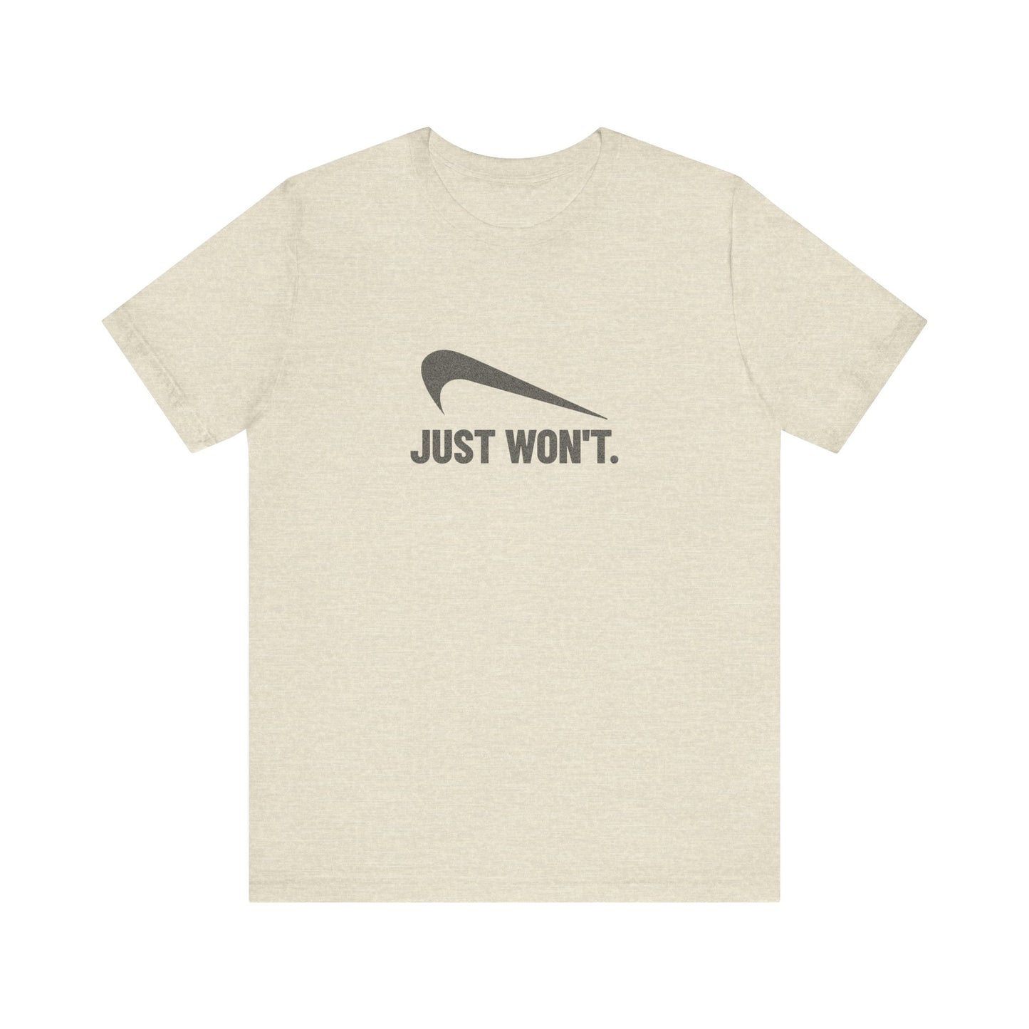 Just Won’t Athletic Parody — Retro Workout Tee (Light)