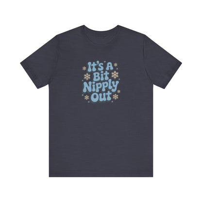 It's a Bit Nipply Out — Christmas Vacation Retro Tee (Dark)