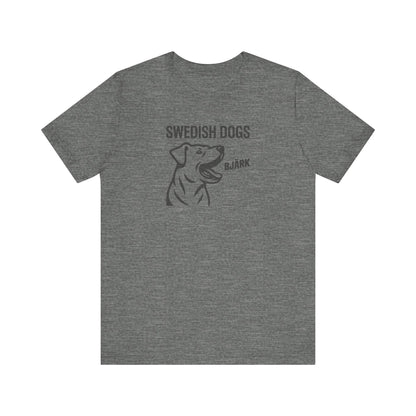 His Bjärk Is Worse Than His Bite – Minimalist Dog Pun Retro Tee (Light)