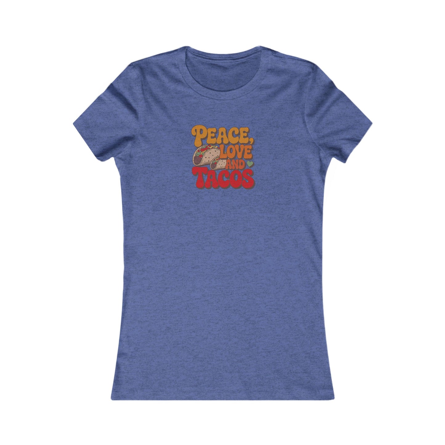 Peace, Love, and Tacos — Retro Foodie Women's Tee (Dark)