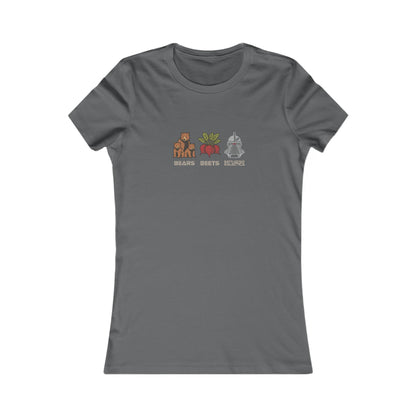 Bears, Beets, Battlestar (Captions) — Retro Women's Tee (Dark)