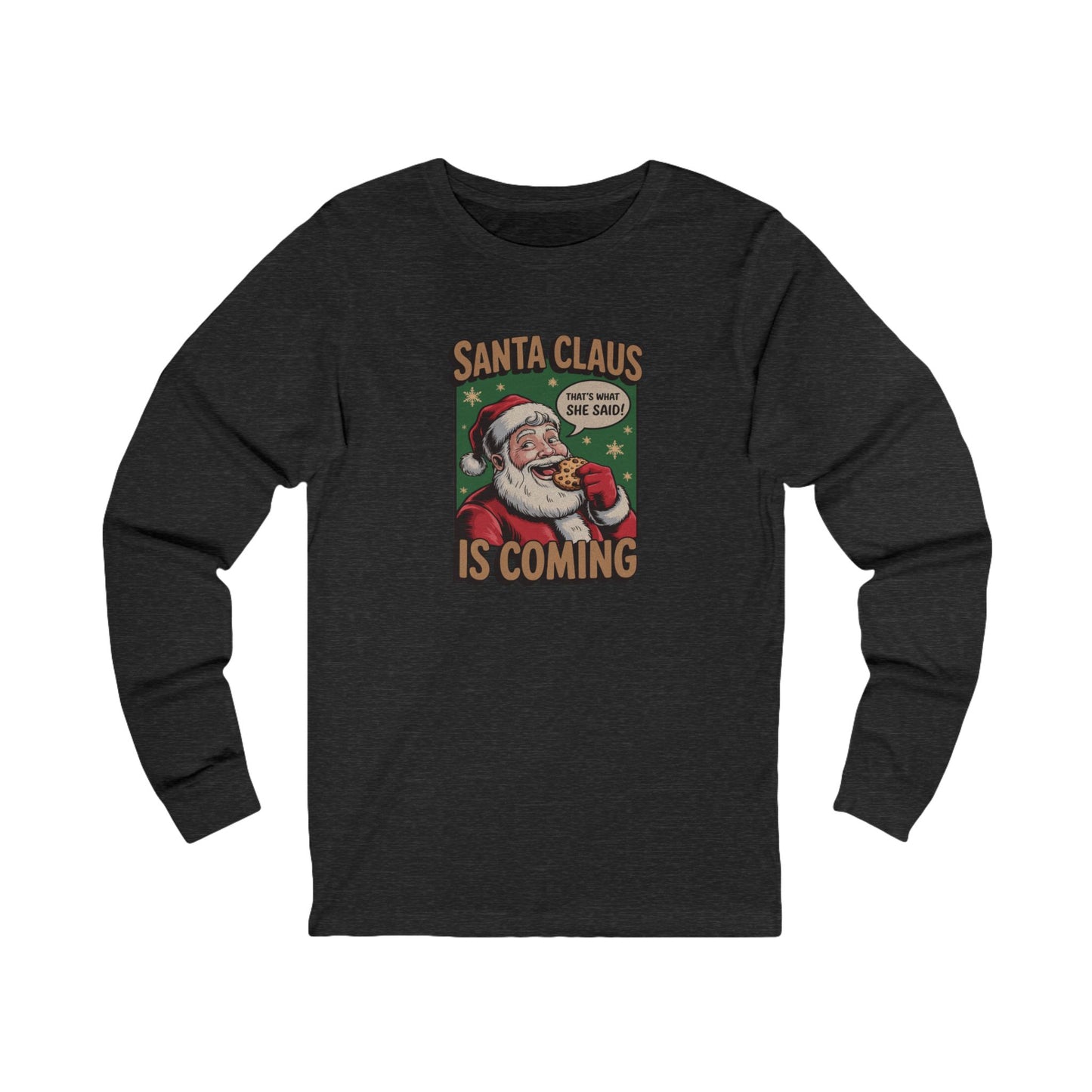Santa Claus is Coming — Vintage Christmas Long Sleeve (Dark)