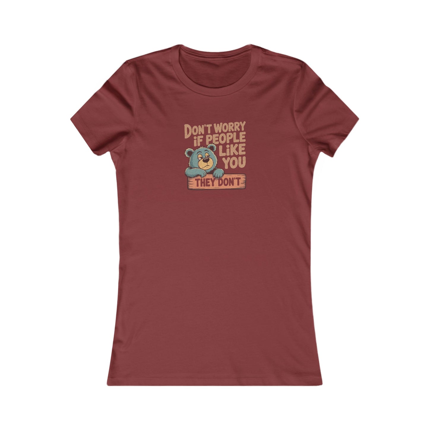 Don't Worry If People Like You (They Don't) — Retro Women's Tee (Dark)