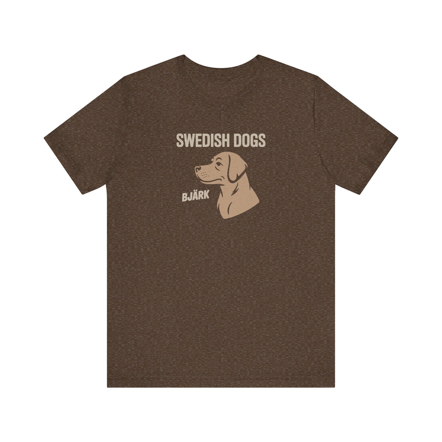 His Bjärk Is Worse Than His Bite – Minimalist Dog Pun Retro Tee (Dark)