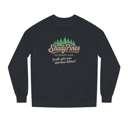 Shady Pines (Death Visits More Often Than Children) — Retro Sweatshirt (Dark)