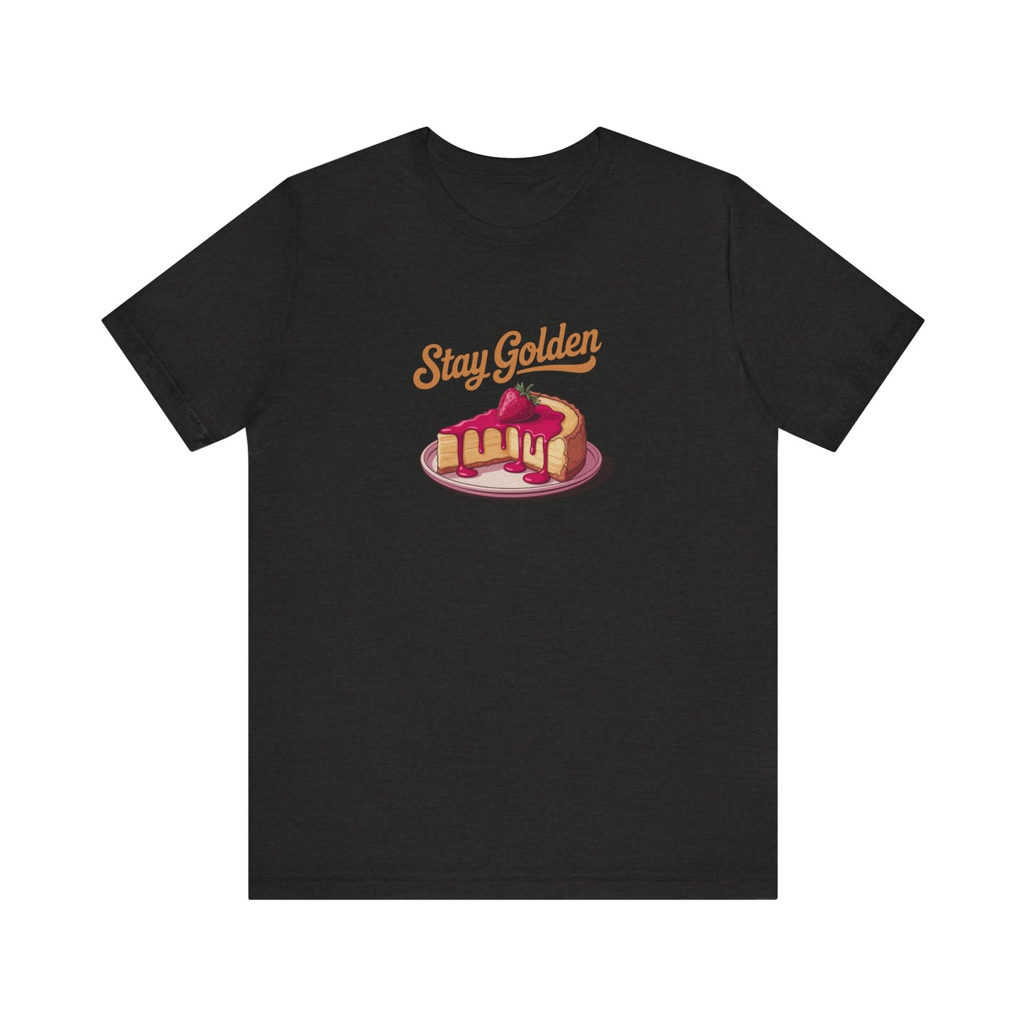 Stay Golden — Retro Cheesecake Graphic Tee (Dark)