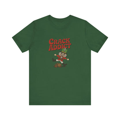 Crack Addict Nutcracker (Unhinged Remix) — Retro Tee (Dark)