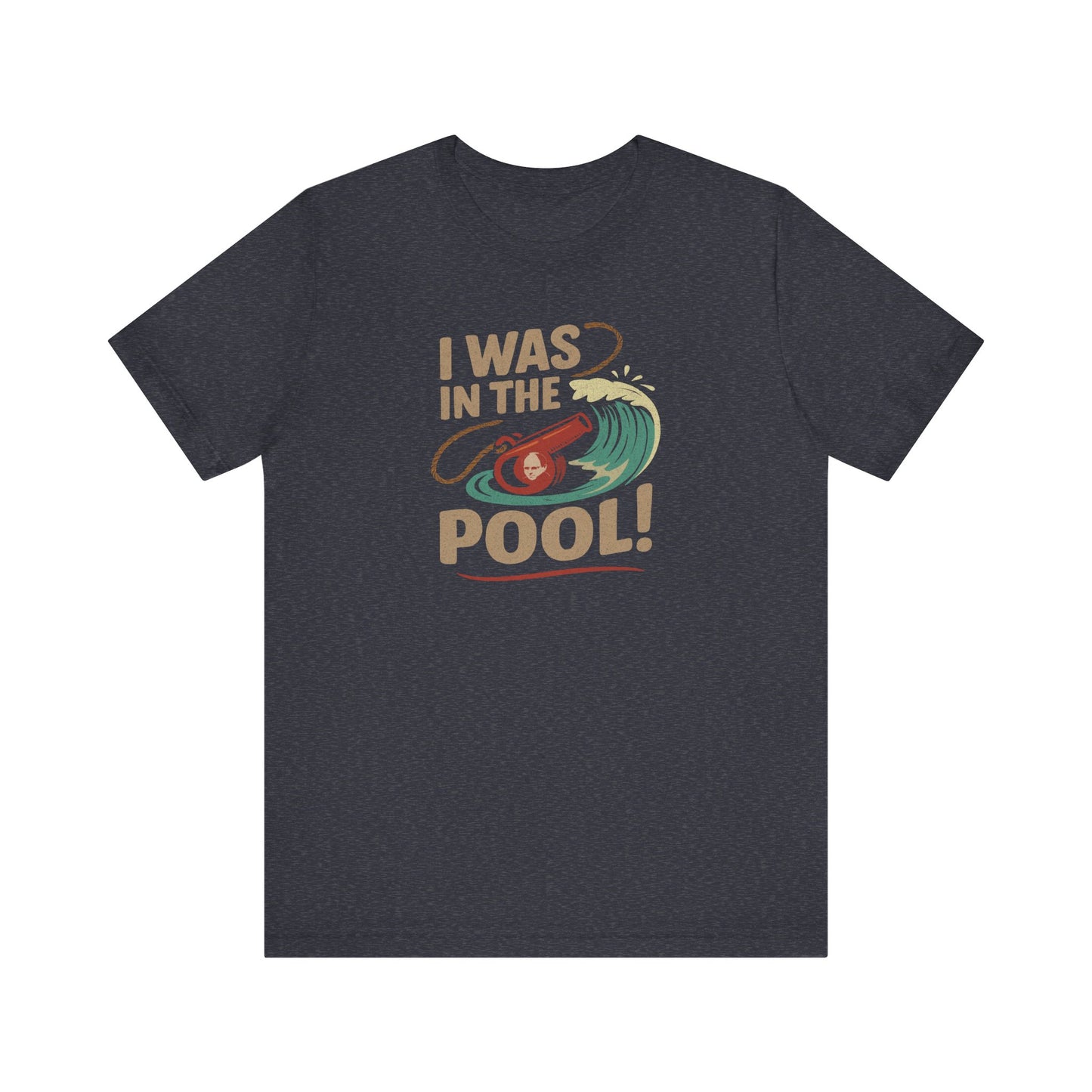I Was in the Pool! — George Costanza Shrinkage Retro Tee (Dark)