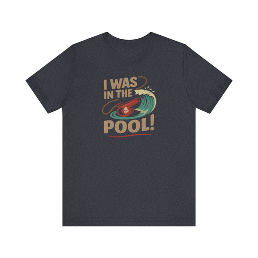 I Was in the Pool! — George Costanza Shrinkage Retro Tee (Dark)