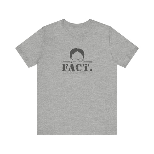 Dwight Schrute FACT. — The Office-Inspired Retro Tee (Light)