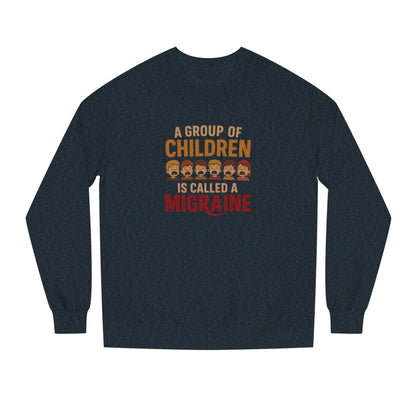 A Group of Children is Called a Migraine — Retro Sweatshirt (Dark)