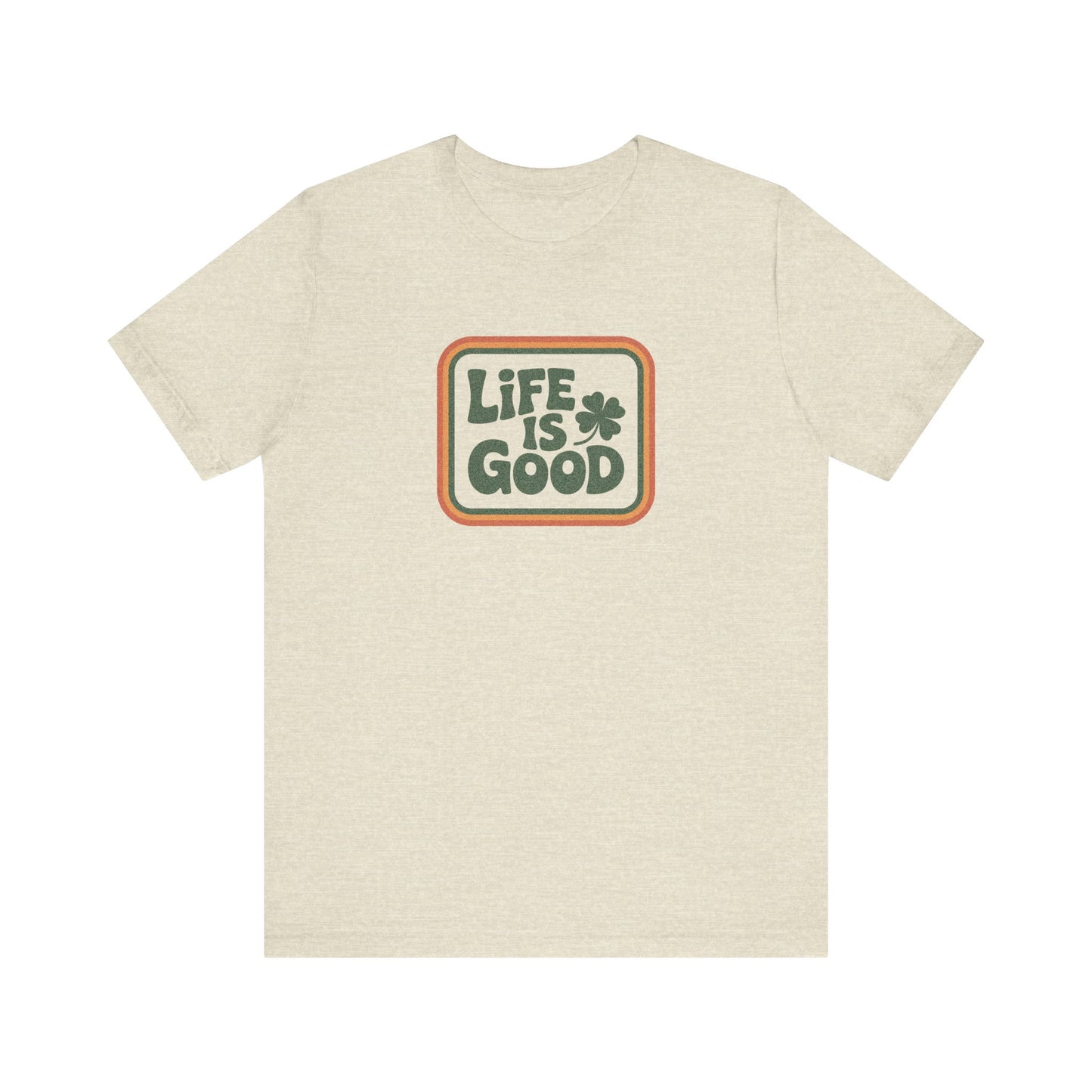 Life Is Good, Shamrock Style — St. Patrick’s Retro Tee (Light)