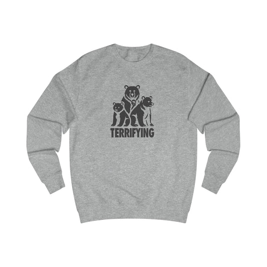 Bears Are Terrifying — Retro Silhouette Sweatshirt (Light)