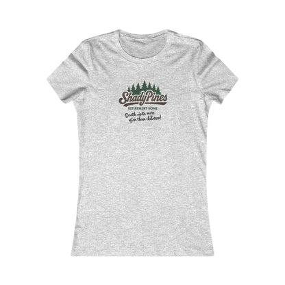 Shady Pines (Death Visits More Often Than Children) — Retro Women's Tee (Light)