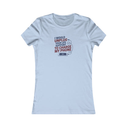 Your Life Support < Charging My Phone — Retro Women's Tee (Light)