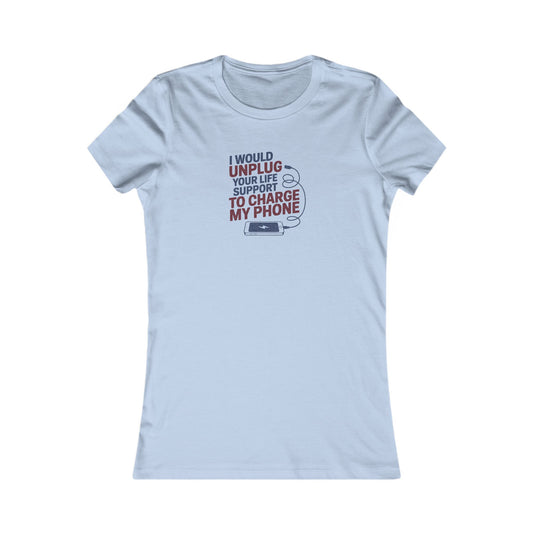 Your Life Support < Charging My Phone — Retro Women's Tee (Light)