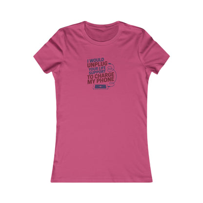 Your Life Support < Charging My Phone — Retro Women's Tee (Light)